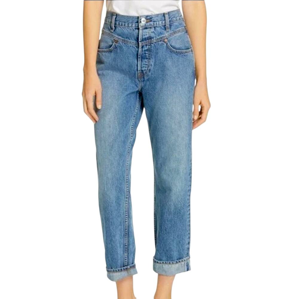 RE/DONE Originals Double Yoke Jeans High Rise Straight Leg Denim